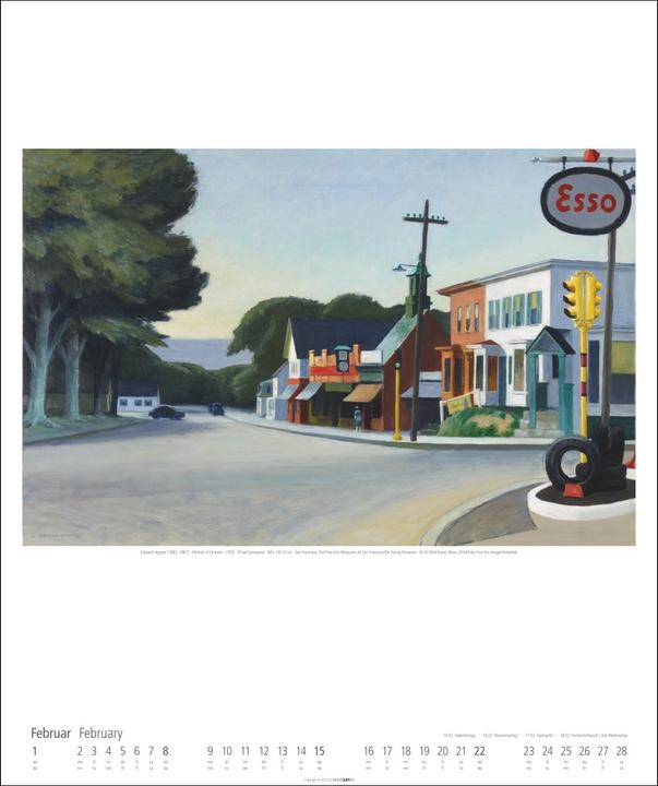 Produktbild Edward Hopper Kalender 2026 (46 x 55 cm, Deutsch, Englisch)