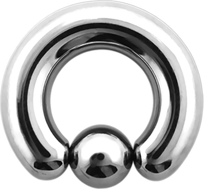 Star Piercing Ball Closure Ring silber (Chirurgenstahl 316L, ohne Messing)