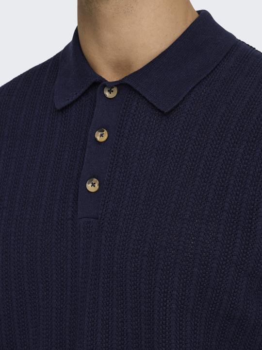 Produktbild Only & Sons ONSMOON Gestricktes Polo-Hemd Polo (M)