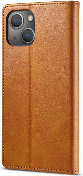 Produktbild LC.Imeeke iPhone 12 / 12 Pro - Wallet Etui mit 3 Kartenfächern & Magnetverschluss, hellbraun/orange (Apple iPhone 12 Pro, Apple iPhone 12)
