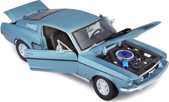 Actual product image Maisto Ford Mustang GT Cobra 1968 blue 1/18