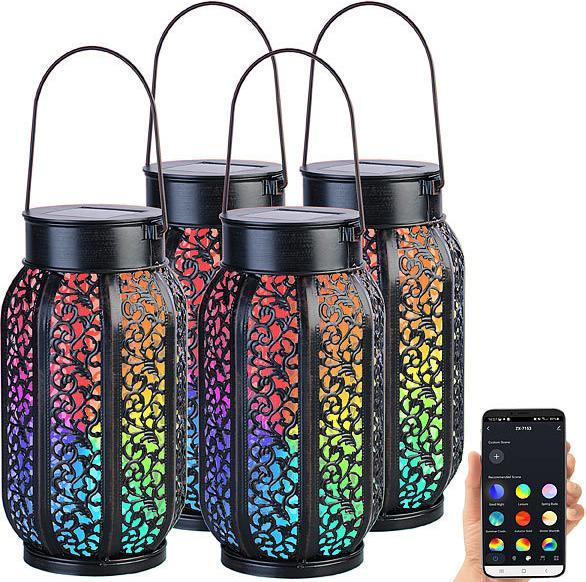 Produktbild Lunartec 4er-Set Smarte Solar-Laterne (4 x)