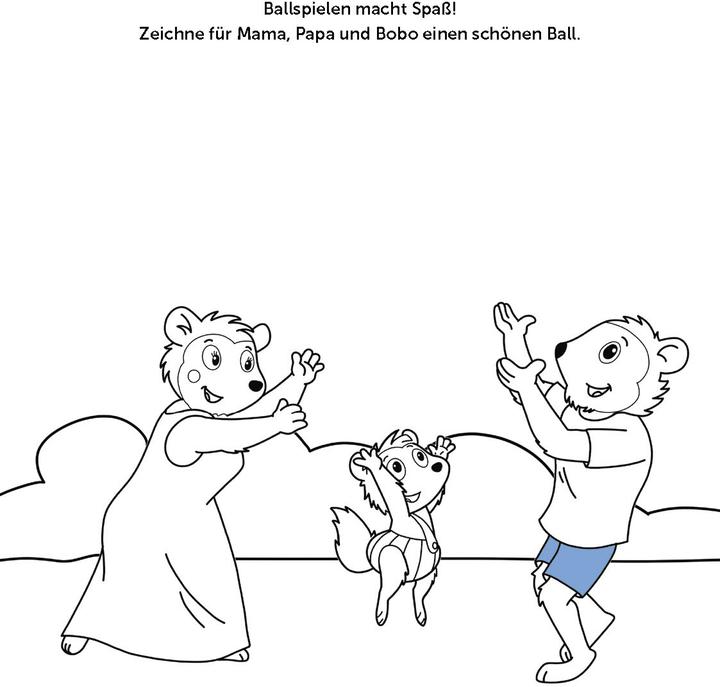 Produktbild Bobo Siebenschläfer Malbuch mit Schablone. Zeichnen und Malen für Kinder ab 4 Jahren