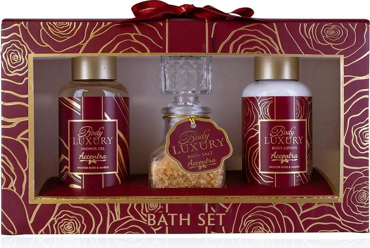 Accentra Badeset BODY LUXURY in Geschenkbox, Duft: Winter Rose & Amber (Haarpflege set)