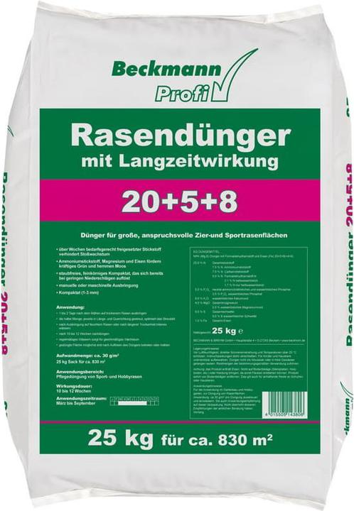 Beckmann Rasendünger LZW 20+5+8 (25 kg, 25 l)