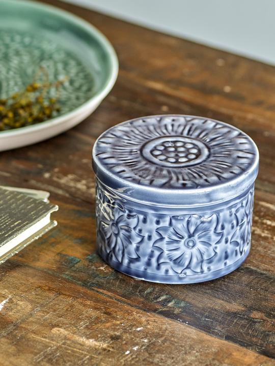 Image du produit Creative Collection Ena Jar w/Lid, Bleu, Métal