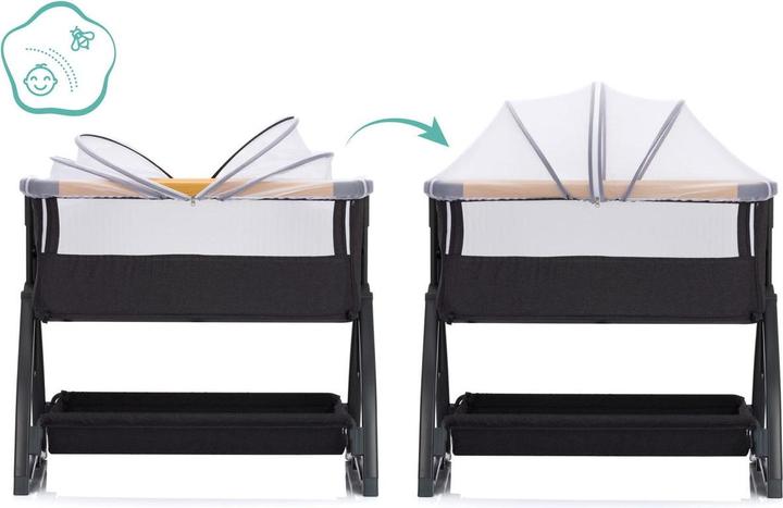 Produktbild Fillikid Beistellbett Scandic grau melange