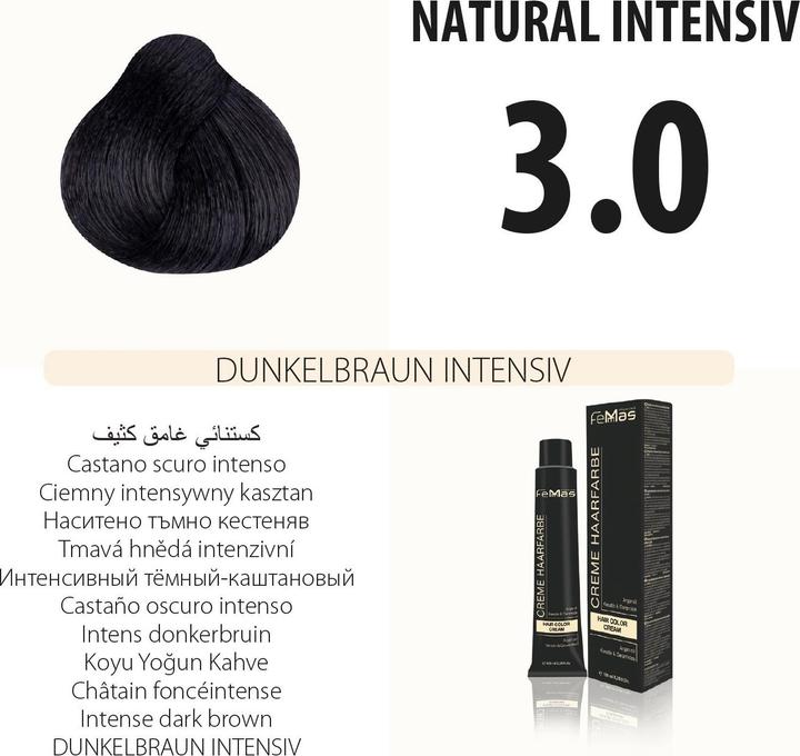 Produktbild FemMas 3.0) Haarfarbe Dunkelbraun Intensiv 100ml (Dunkelbraun Intensiv 100ml)