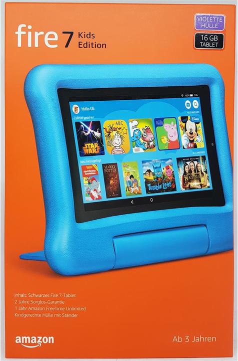 Actual product image Amazon Fire 7 Kids Edition - 17.8 cm (7 inch) - 1024 x 600 pixel - 16 GB - 1 GB - 1.3 G (7", 16 GB, Violet)