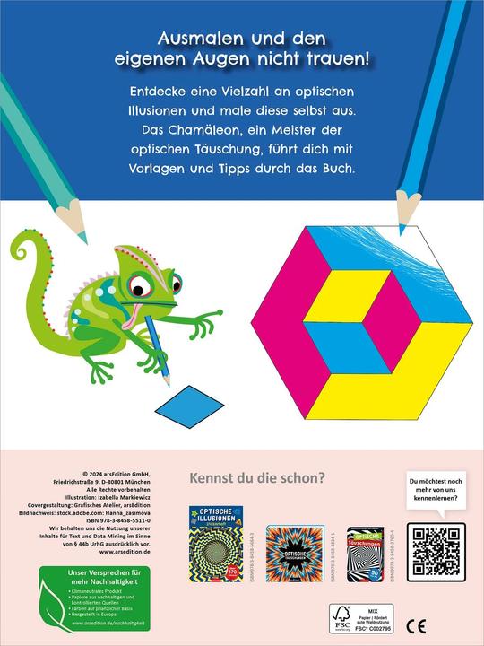 Produktbild Optische Illusionen – Malbuch