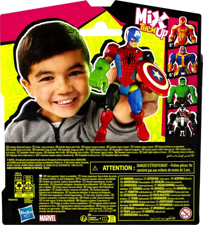 Actual product image Hasbro MixMashers Marvel Captain America Avengers Mix-And-Match