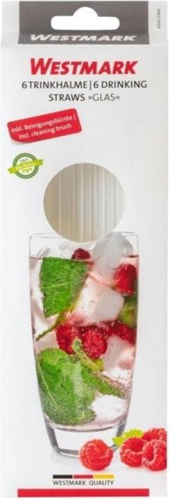 Actual product image Westmark 6 drinking straws glass + cleaning brushes, ø 8 x 200 mm (6 x)
