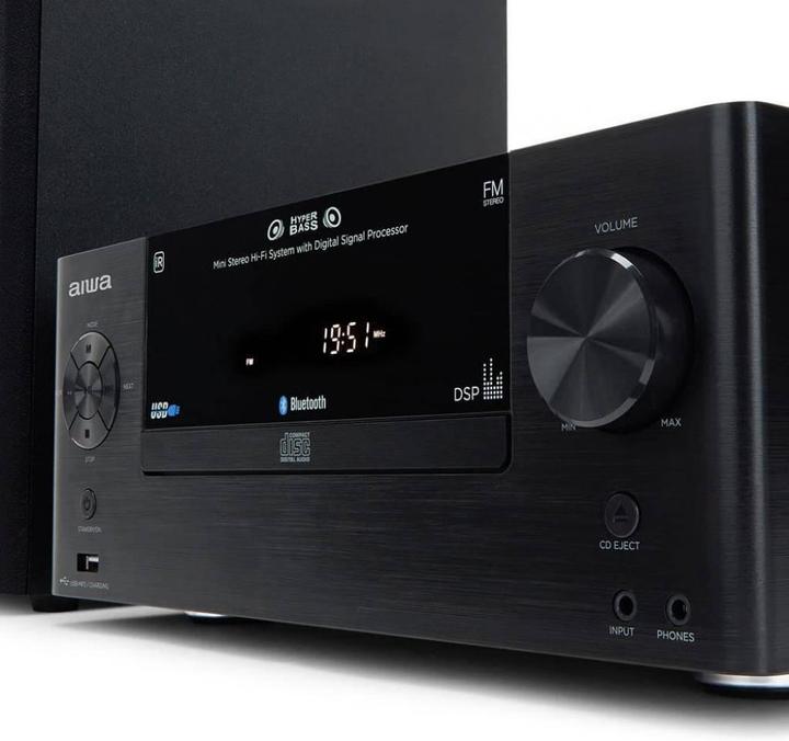Immagine prodotto Aiwa MSBTU-500 Sistema stereo Bluetooth®, AUX, CD, USB, FM, 50W Nero (Bluetooth, Lettore CD, 1x 50 W)