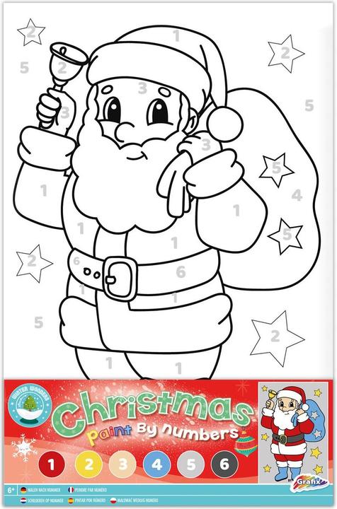Grafix XMAS Canvas painting by numbers - Father Christmas