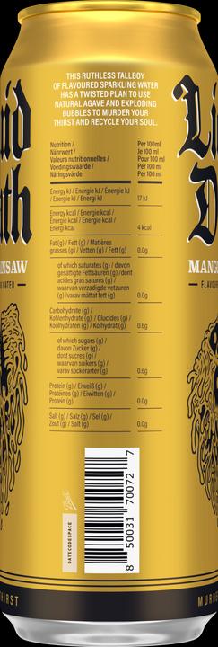 Produktbild Liquid Death Mango Chainsaw (12 x 50 cl)