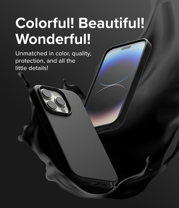 Actual product image Ringke Silicone Case for iPhone 14 Pro Max Silicone Cover Black (SI004E55) (Apple iPhone 14 Pro Max)