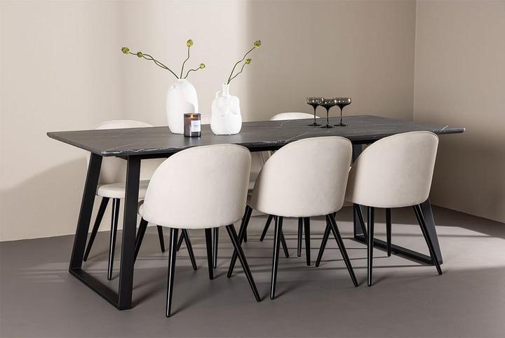 Actual product image Ebuy24 Dining set Malaga dark (200 x 90 x 75 cm)