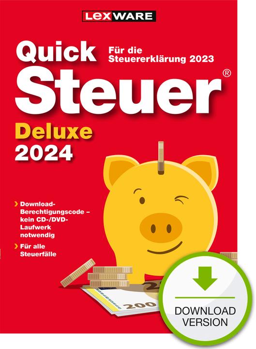Actual product image Lexware ESD QuickSteuer Deluxe 2024 (1 User, 12 months)