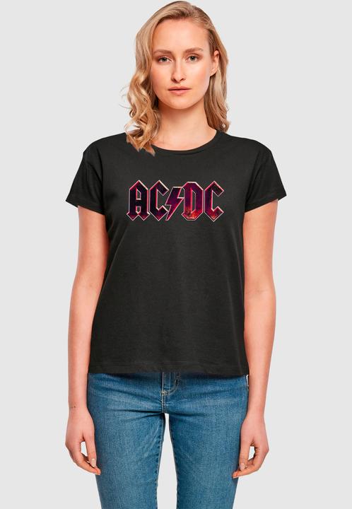 Actual product image Merchcode Ladies ACDC - Distressed Logo Box Tee - 165717 (M)