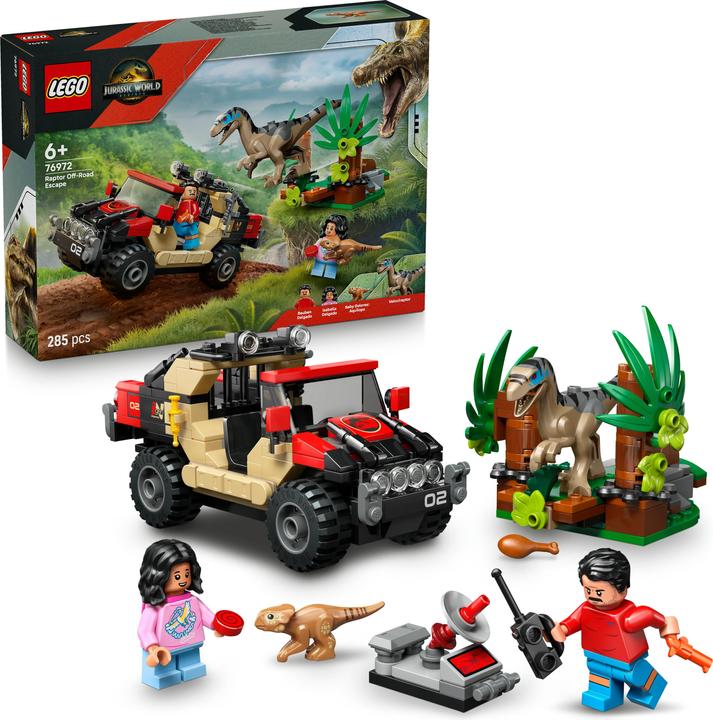 Produktbild LEGO Raptor: Verfolgungsjagd mit dem Geländewagen (76972, LEGO DC)