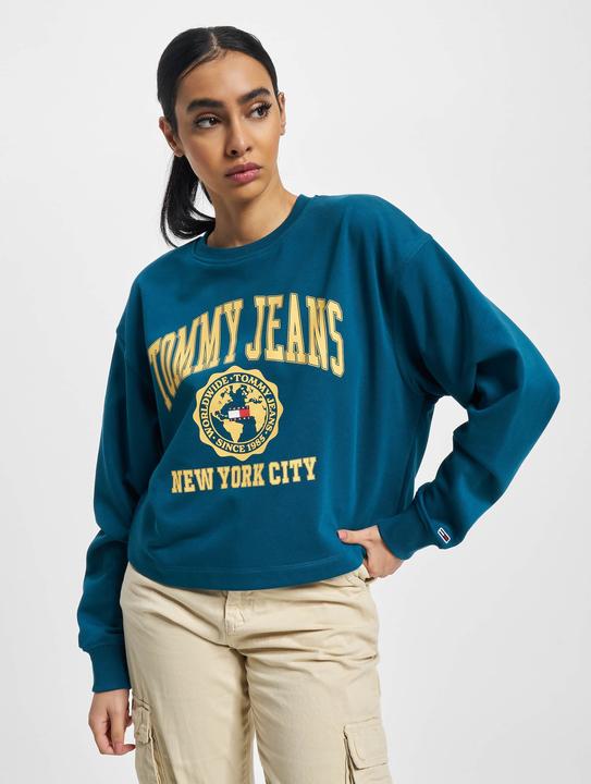 Tommy Jeans Crop College Logo Sweater - 86543 (S)