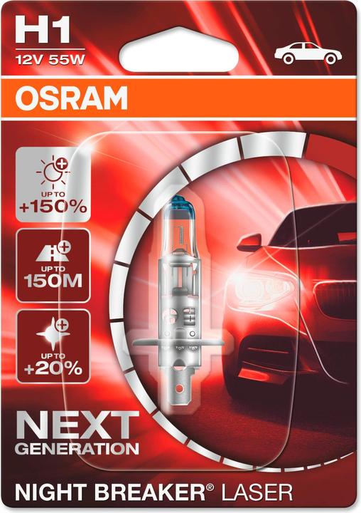 Image du produit Osram Laser de rupture de nuit (H1)