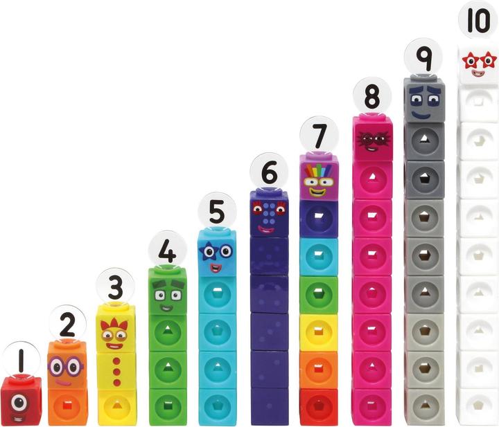Actual product image Learning Resources MathLink® Cubes Numberblocks® 1-10 Activity Set (German, Dutch, Spanish, French)