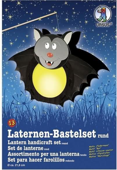 Produktbild Ursus Laternen-Bastelset rund /"Fledermaus/"