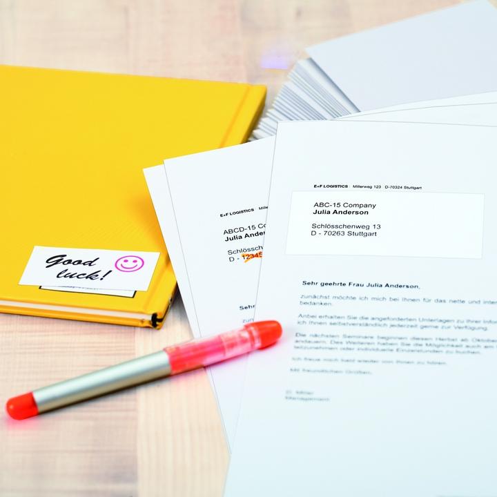 Actual product image HERMA A4 correction and cover labels