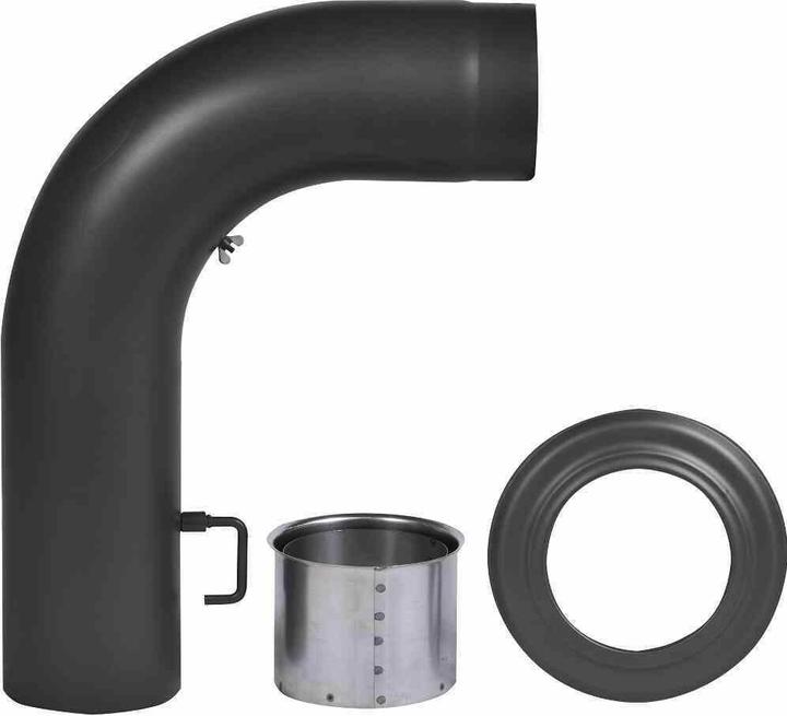 Produktbild FireFix R150/SET Ofenrohrset aus 2 mm starken Stahl (Winkelrohrset) in 150 mm Durchmesser, für Kamin
