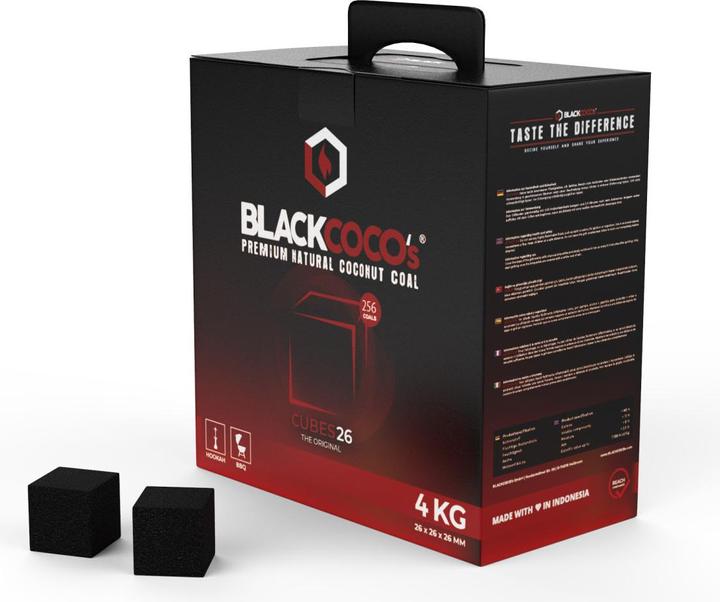 Black Cocos Naturkohle Cubes26 4kg (64 x)