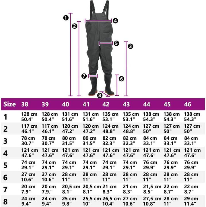 Actual product image VidaXL Waders with boots (44)