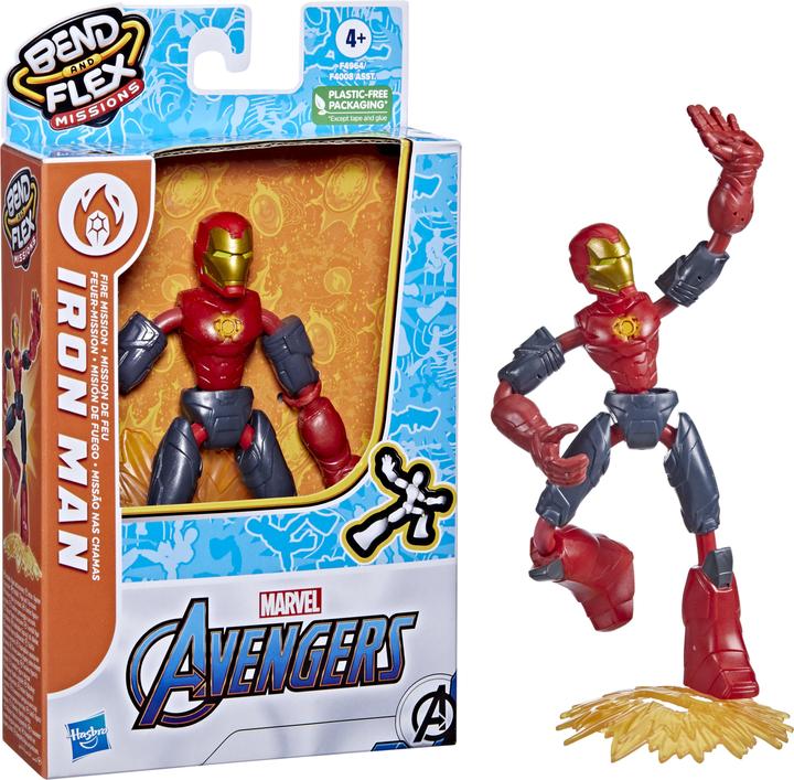 Actual product image Hasbro Bend & Flex Iron Man Fire Mission