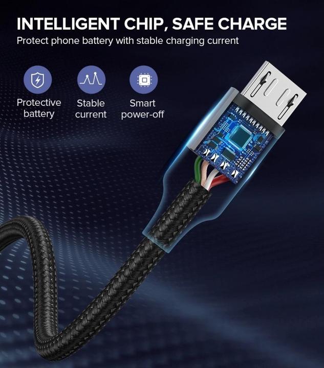 Image du produit Ugreen Câble micro USB vers USB-A 2.0 (1 m, USB 2.0)