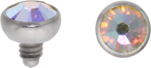 Bijouteria Dermal-Anchor Aufsatz (Kristall, Titan)