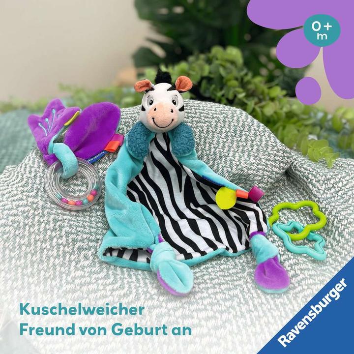 Image du produit Ravensburger 4858 play+ Toucher, hocher, jouer (set cadeau : zèbre), doudou, cadeau pour la fête des mères