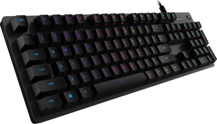 Actual product image Logitech G Mechanical gaming keyboard G512 with cable, USB 2.0, QWERTZ, carbon fibre, RGB (DE, Cable)