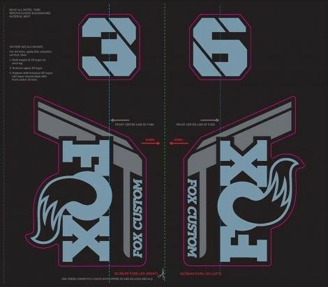Produktbild Fox Decal 21 Custom Fork & Shock blue