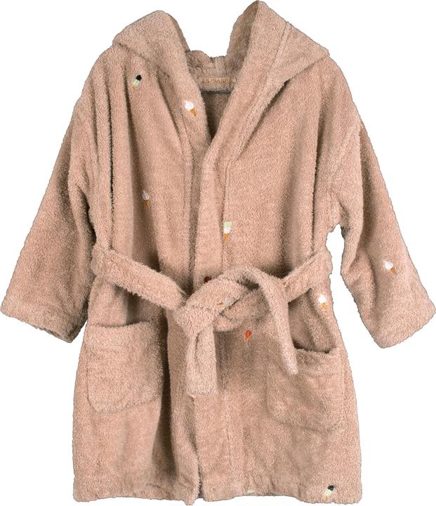 Actual product image Filibabba Embroidered bathrobe 3-4 years - Frappé (98, 104)