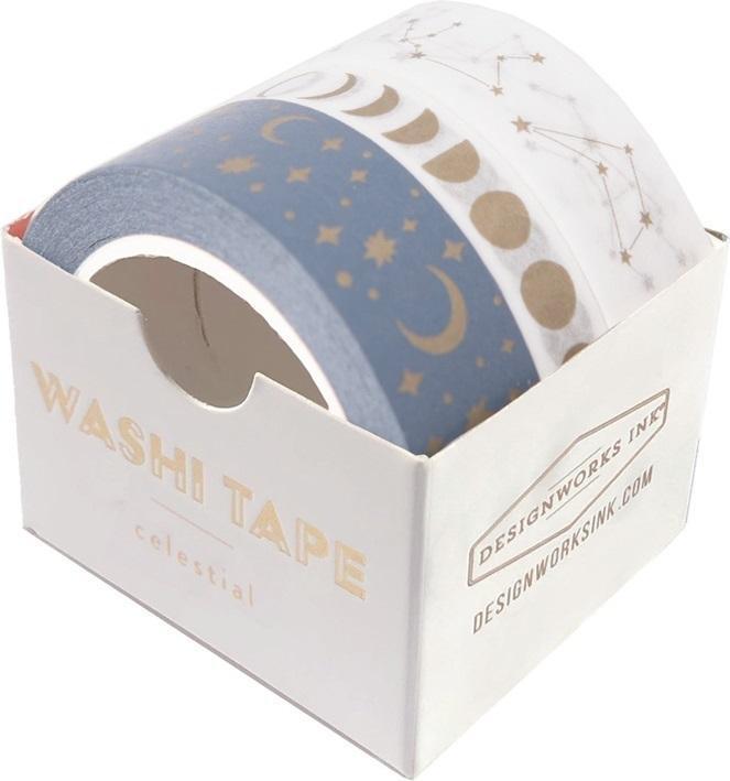Designworks Nastro Washi Celeste (Set di 3)