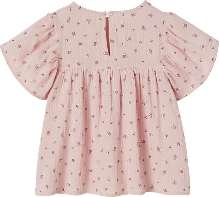 Produktbild Vertbaudet Mädchen Bluse mit Schmetterlingsärmeln, Bio-Baumwolle (146)