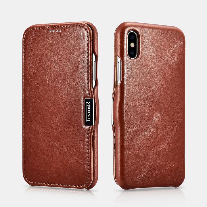 Produktbild iCarer iPhone 11 Pro Max - Luxury Series Flip Case brown (Apple iPhone 11 Pro Max)