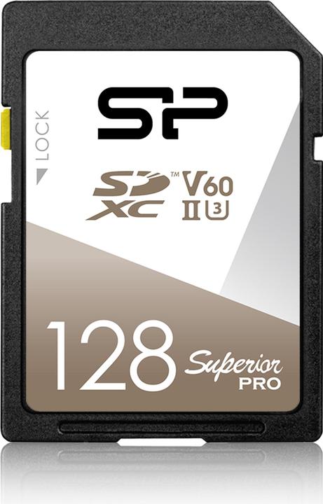 Actual product image Silicon Power memory card SDXC Superior Pro UHS-II (128 GB, SDXC, U3, UHS-II)