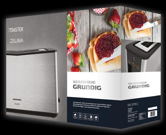 Actual product image Grundig Long slot toaster with bagel f