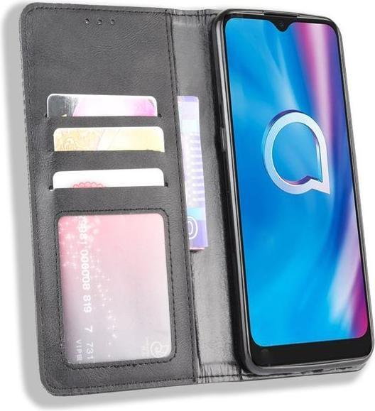Produktbild MU Classic Retro Leder Bookcover Series (Alcatel 1S (2020), Alcatel 3X (2020))