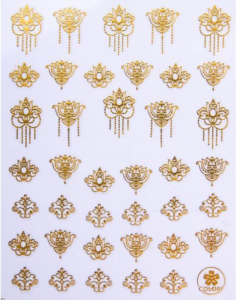 Nagellack24 Nail Art Sticker Selbstklebend Gold