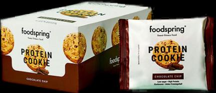 Actual product image Foodspring Protein Cookie (Chocolate chip, 12 pcs., 600 g)