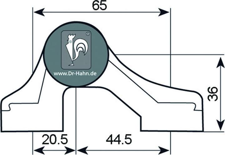 Image du produit Dr. Hahn Paumelle 4 A952, 3lames, 65mm, EV1