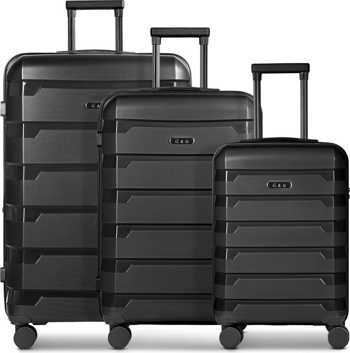 Actual product image D&N South Dakota 4 Rollen Kofferset 3-teilig mit Dehnfalte (203 l, XL (from 140l))
