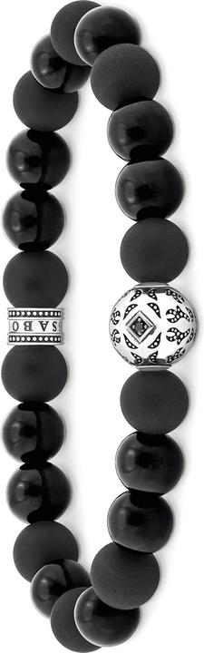 Produktbild Thomas Sabo Beads-Armband aus Obsidian Silber geschwärzt (17 cm, Geschwärzt, 925 Sterlingsilber)